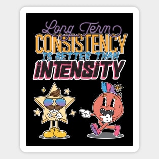Retro Mascot Cartoon Character Long Term Consistency Is Better Than Intensity Magnet